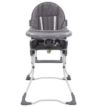 Baby-Hochstuhl Grau und Weiß