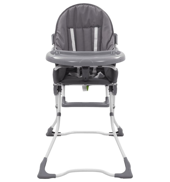 Baby-Hochstuhl Grau und Weiß