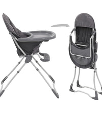 Baby-Hochstuhl Grau und Weiß