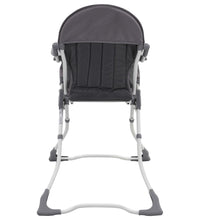 Baby-Hochstuhl Grau und Weiß