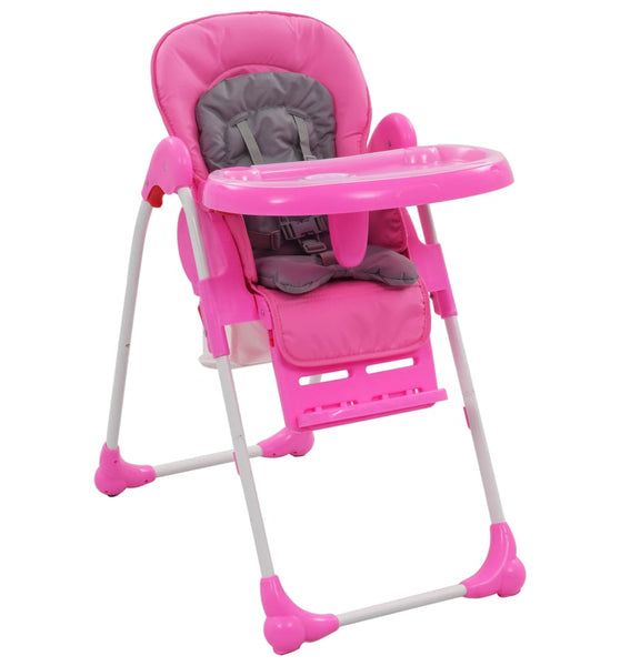 Baby-Hochstuhl Rosa und Grau
