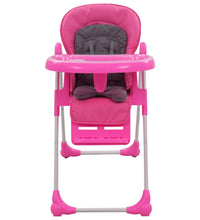 Baby-Hochstuhl Rosa und Grau