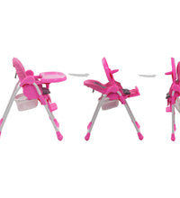 Baby-Hochstuhl Rosa und Grau
