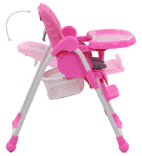 Baby-Hochstuhl Rosa und Grau