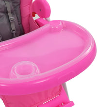 Baby-Hochstuhl Rosa und Grau