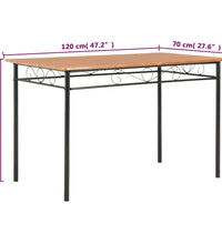 Esstisch Braun 120×70×75 cm MDF