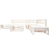 6-tlg. Paletten-Lounge-Set Holz Weiß