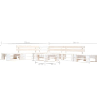 6-tlg. Paletten-Lounge-Set Holz Weiß