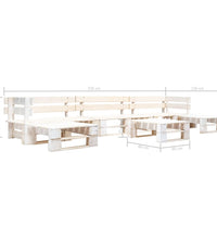 6-tlg. Paletten-Lounge-Set Holz Weiß