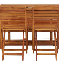 Gartentisch mit Hochbeet und 2 Stühlen Massivholz Akazie