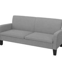 2-tlg. Sofagarnitur Stoff Hellgrau