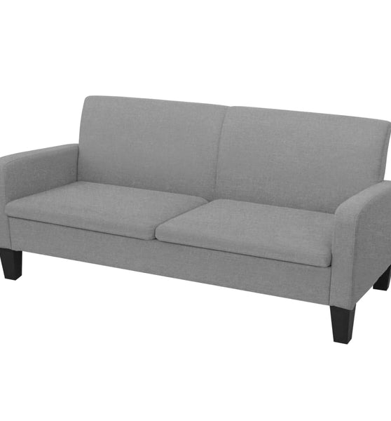 2-tlg. Sofagarnitur Stoff Hellgrau