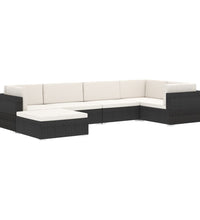 Modular-Sofa-Mittelteil 1 Stk. + Auflagen Poly Rattan Braun