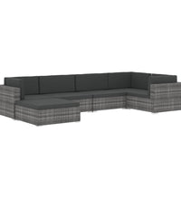 Modular-Sofa-Mittelteil 1 Stk. + Auflagen Poly Rattan Braun