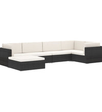 Modular-Sofa-Mittelteil 1 Stk. + Auflagen Poly Rattan Grau