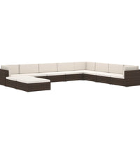 Modular-Sofa-Mittelteil 1 Stk. + Auflagen Poly Rattan Grau