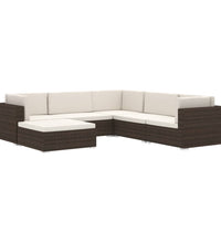 Modular-Sofa-Mittelteil 1 Stk. + Auflagen Poly Rattan Schwarz