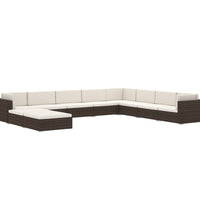 Modular-Sofa-Mittelteil 1 Stk. + Auflagen Poly Rattan Schwarz