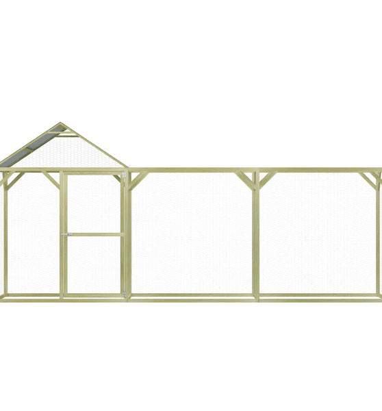 Hühnerkäfig 4,5x1,5x2 m Imprägniertes Kiefernholz