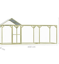 Hühnerkäfig 4,5x1,5x2 m Imprägniertes Kiefernholz