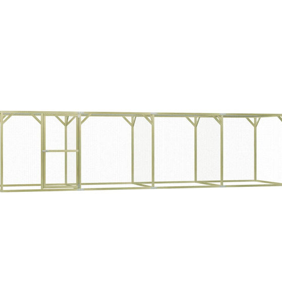Hühnerkäfig 1,5x6x1,5 m Imprägniertes Kiefernholz