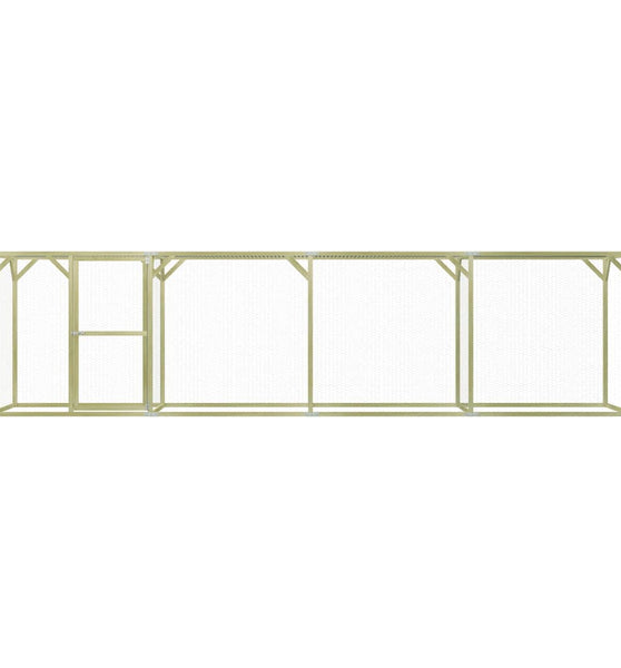Hühnerkäfig 1,5x6x1,5 m Imprägniertes Kiefernholz