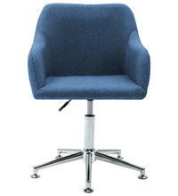 Esszimmerstühle Drehbar 4 Stk. Blau Stoff