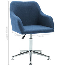 Esszimmerstühle Drehbar 4 Stk. Blau Stoff