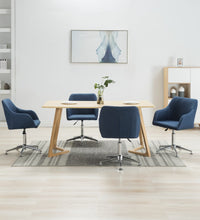 Esszimmerstühle Drehbar 4 Stk. Blau Stoff