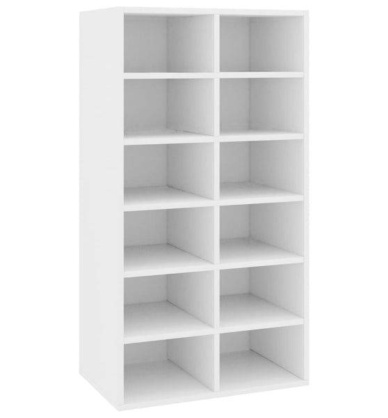 Schuhregal Weiß 54x34x100,5 cm Holzwerkstoff