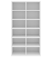 Schuhregal Weiß 54x34x100,5 cm Holzwerkstoff