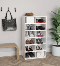 Schuhregal Weiß 54x34x100,5 cm Holzwerkstoff