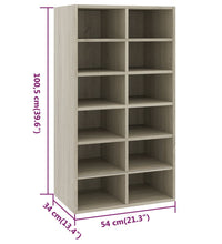 Schuhregal Sonoma-Eiche 54x34x100,5 cm Holzwerkstoff