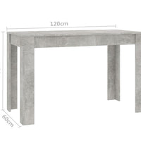 Esstisch Betongrau 120x60x76 cm Holzwerkstoff