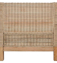 2-tlg. Sofagarnitur mit Auflagen Natur Rattan