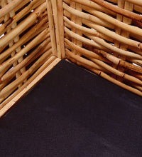 2-tlg. Sofagarnitur mit Auflagen Natur Rattan