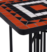 Beistelltisch Mosaik Keramik Terracotta und Weiß