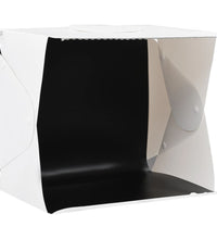 LED-Lichtbox für Fotostudio Klappbar 40×34×37 cm Plastik Weiß