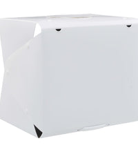 LED-Lichtbox für Fotostudio Klappbar 40×34×37 cm Plastik Weiß
