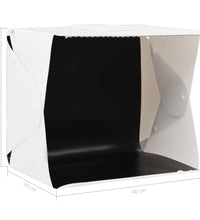 LED-Lichtbox für Fotostudio Klappbar 40×34×37 cm Plastik Weiß