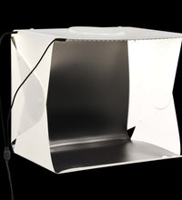 LED-Lichtbox für Fotostudio Klappbar 40×34×37 cm Plastik Weiß
