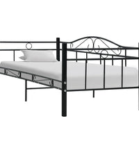 Tagesbett-Rahmen Schwarz Metall 90×200 cm
