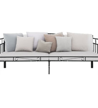 Tagesbett-Rahmen Schwarz Metall 90×200 cm