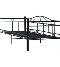 Tagesbett-Rahmen Schwarz Metall 90×200 cm