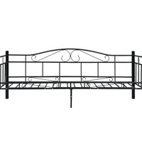 Tagesbett-Rahmen Schwarz Metall 90×200 cm