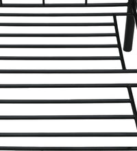 Tagesbett-Rahmen Schwarz Metall 90×200 cm