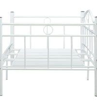 Tagesbett-Rahmen Weiß Metall 90×200 cm