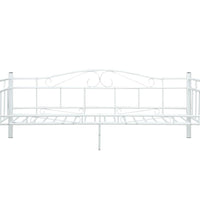 Tagesbett-Rahmen Weiß Metall 90×200 cm