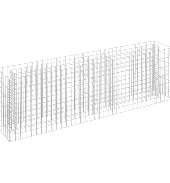 Gabionen-Hochbeet Verzinkter Stahl 180×30×60 cm