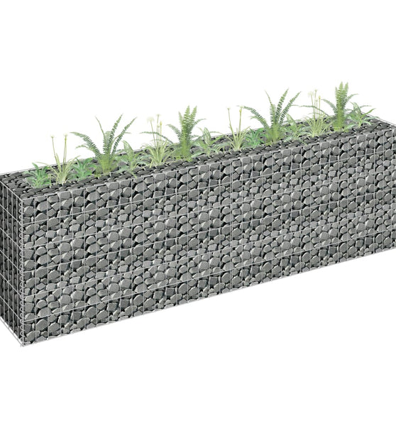 Gabionen-Hochbeet Verzinkter Stahl 180×30×60 cm